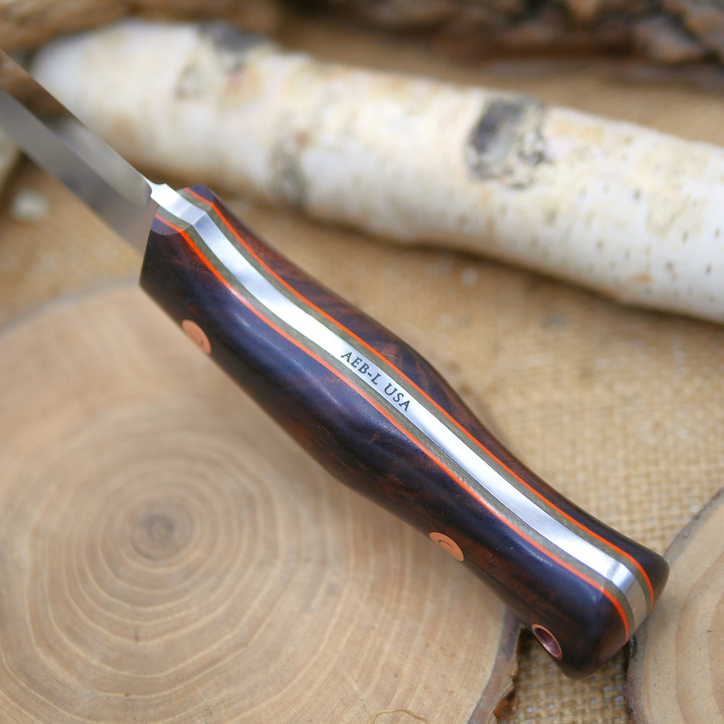 Explorer: Figured Walnut, Green Canvas & Orange Liners