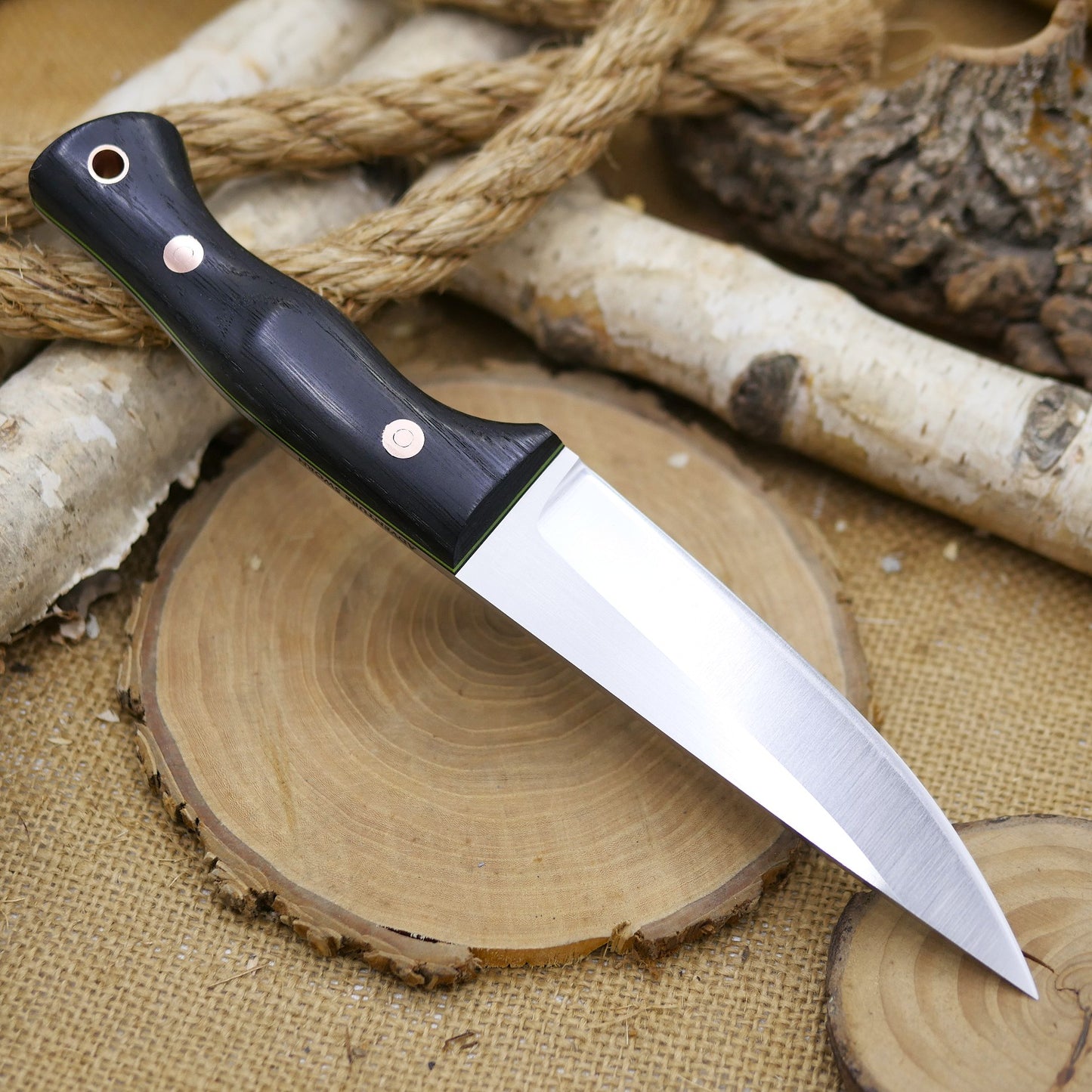 Tradesman: Ancient Bog Oak, Double Liners, Tapered Tang