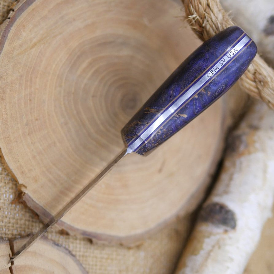 Walker: 3V, Purple Black Ash Burl & Coyote G10