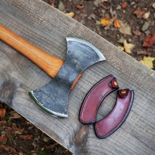 Gransfors Bruks Double-Bit Working Axe With Custom Sheaths