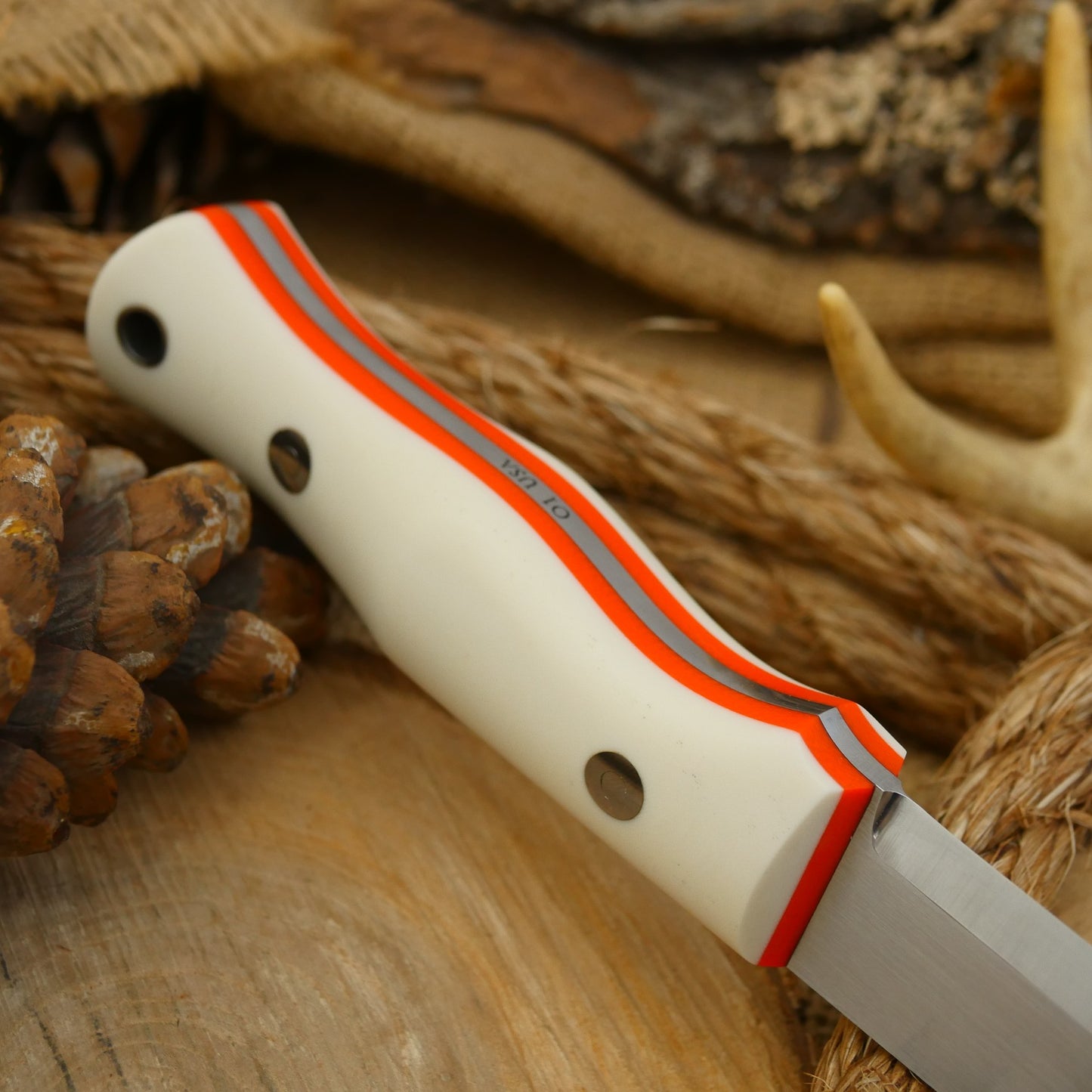 Mountaineer: White Linen & Orange G10