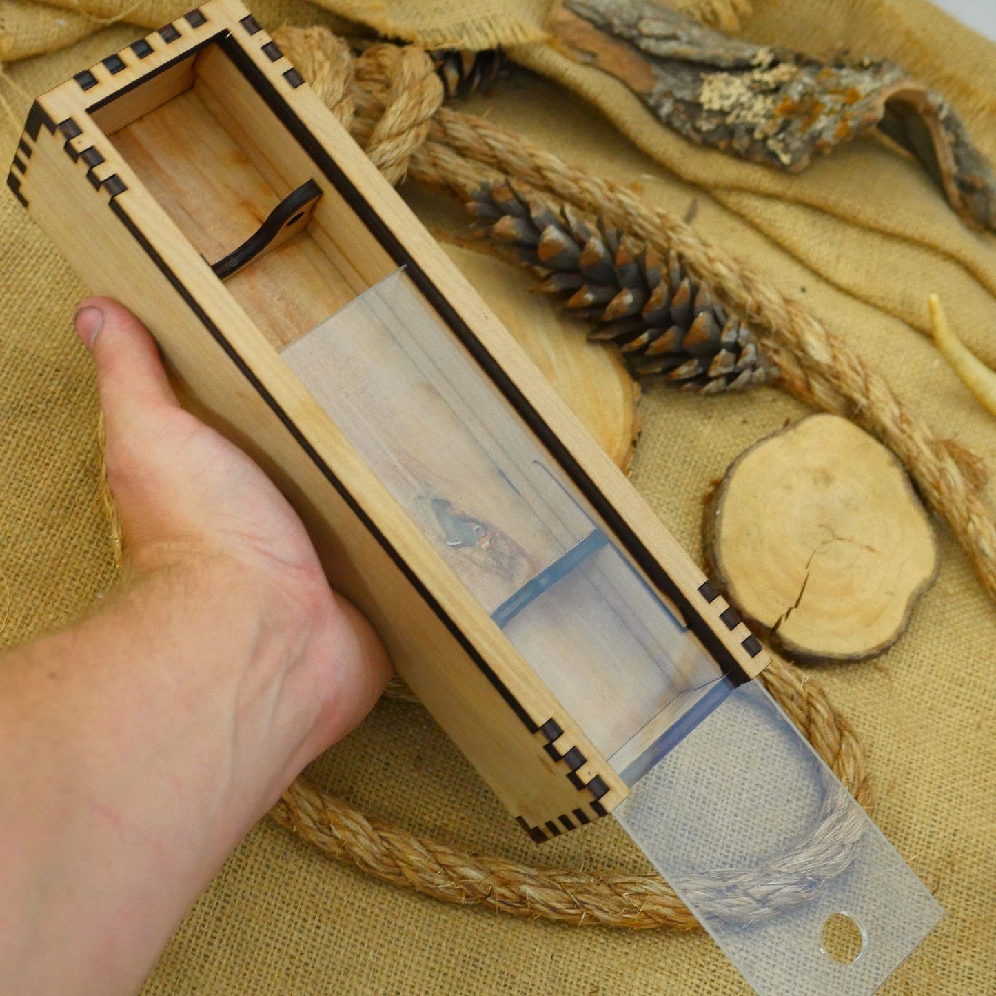 Wooden Knife Box