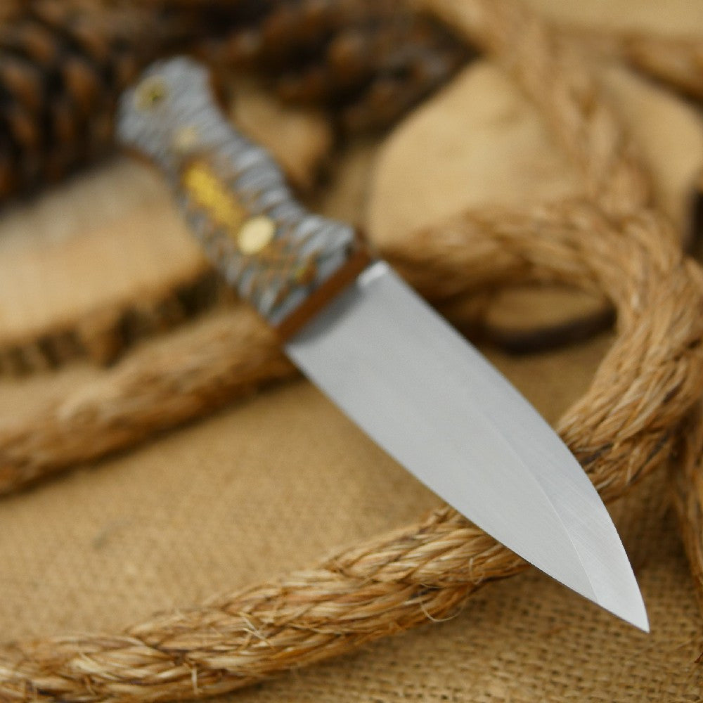 Mountaineer: White Cast Pine Cone & Brown Canvas