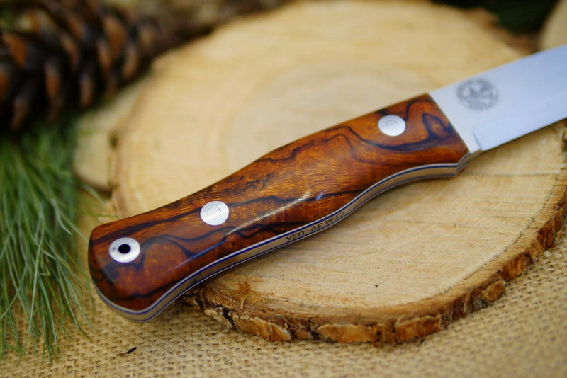 Mountaineer: Ironwood Burl, white & blue liners