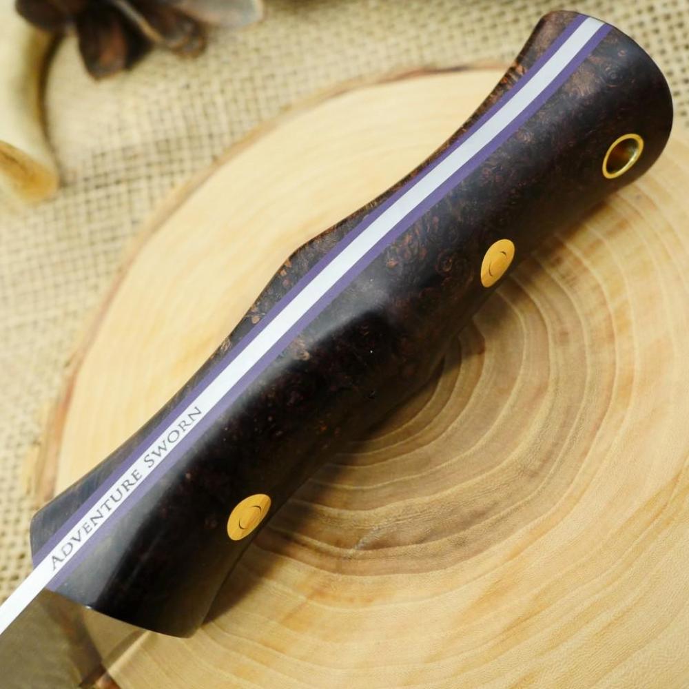 Tradesman: Brown Box Elder Burl & Purple