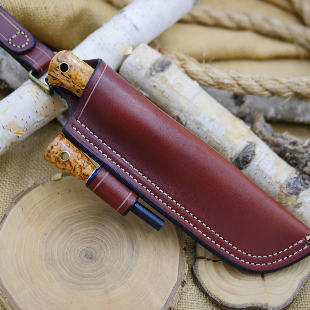 Classic 2nds: Karelian Birch, Double Liners, Matching Firesteel & Sheath