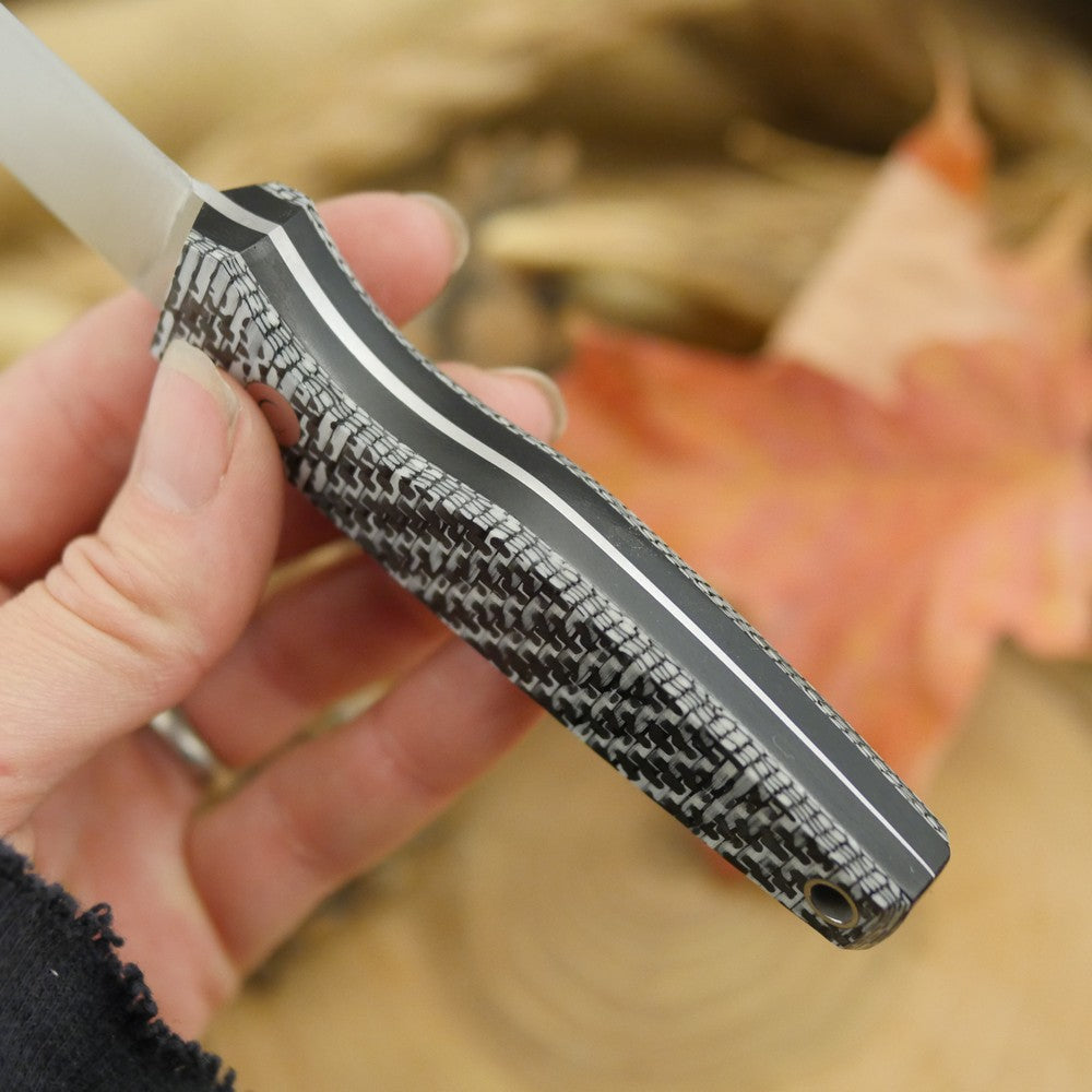 Hiker: White Carbon Fiber & Black Canvas