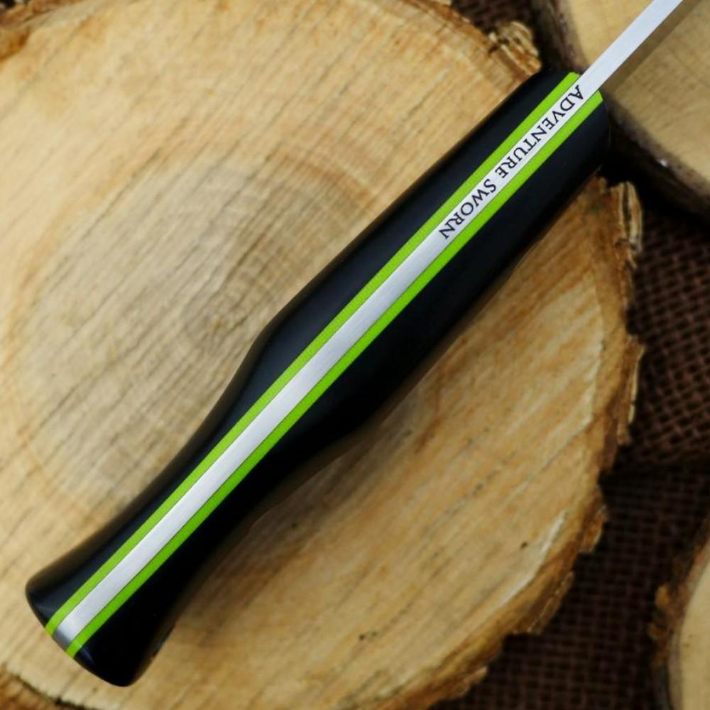 CPM 3V Explorer: Black Richlite & Toxic Green G10 - Adventure Sworn Bushcraft Co.