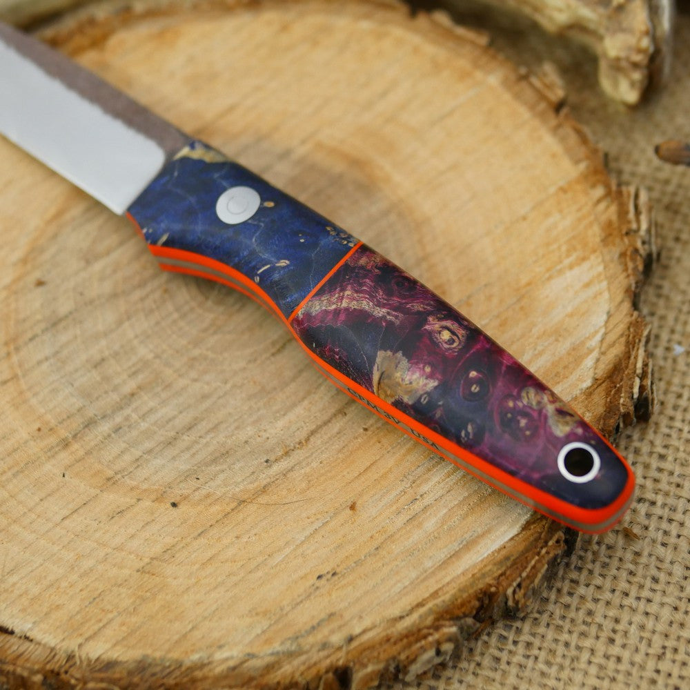 Hiker: Purple Box Elder, Blue Box Elder, & Hunter Orange G10 - Adventure Sworn Bushcraft Co.