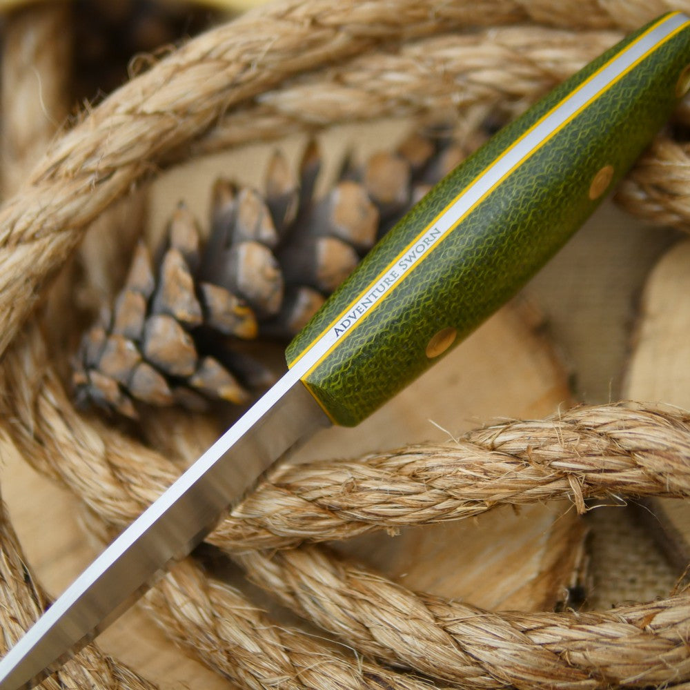 Woodsman: Emerald Green Burlap & Yellow Liners - Adventure Sworn Bushcraft Co.