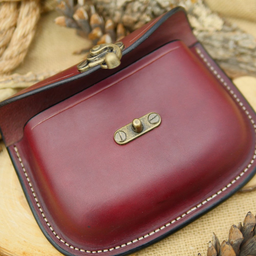 Traveler's Pouch: Burgundy & Brass
