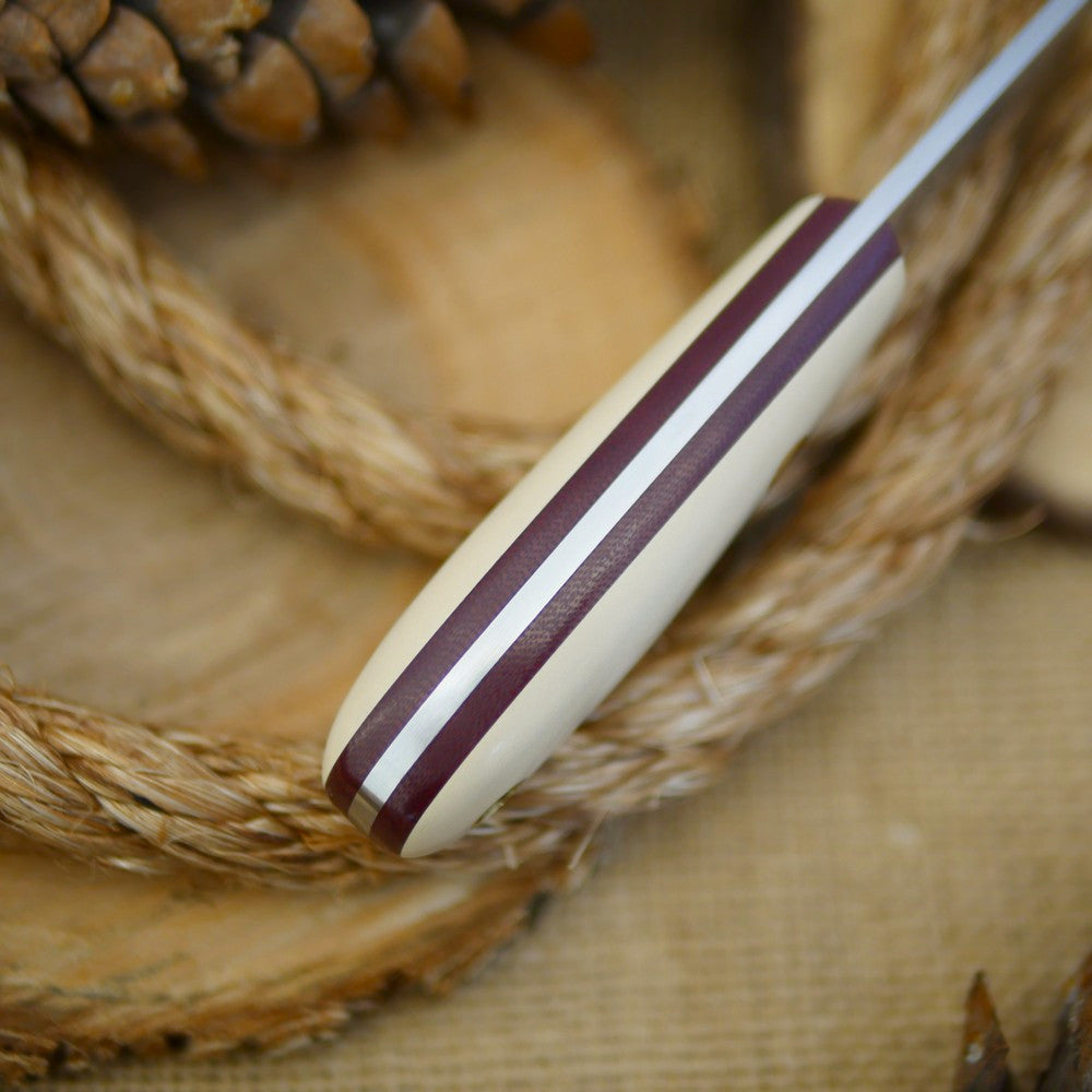 Walker: Ivory Paper & Maroon Canvas