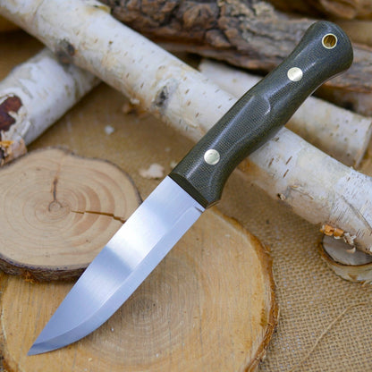 Explorer: Green Canvas Micarta & Thin Brown Liners