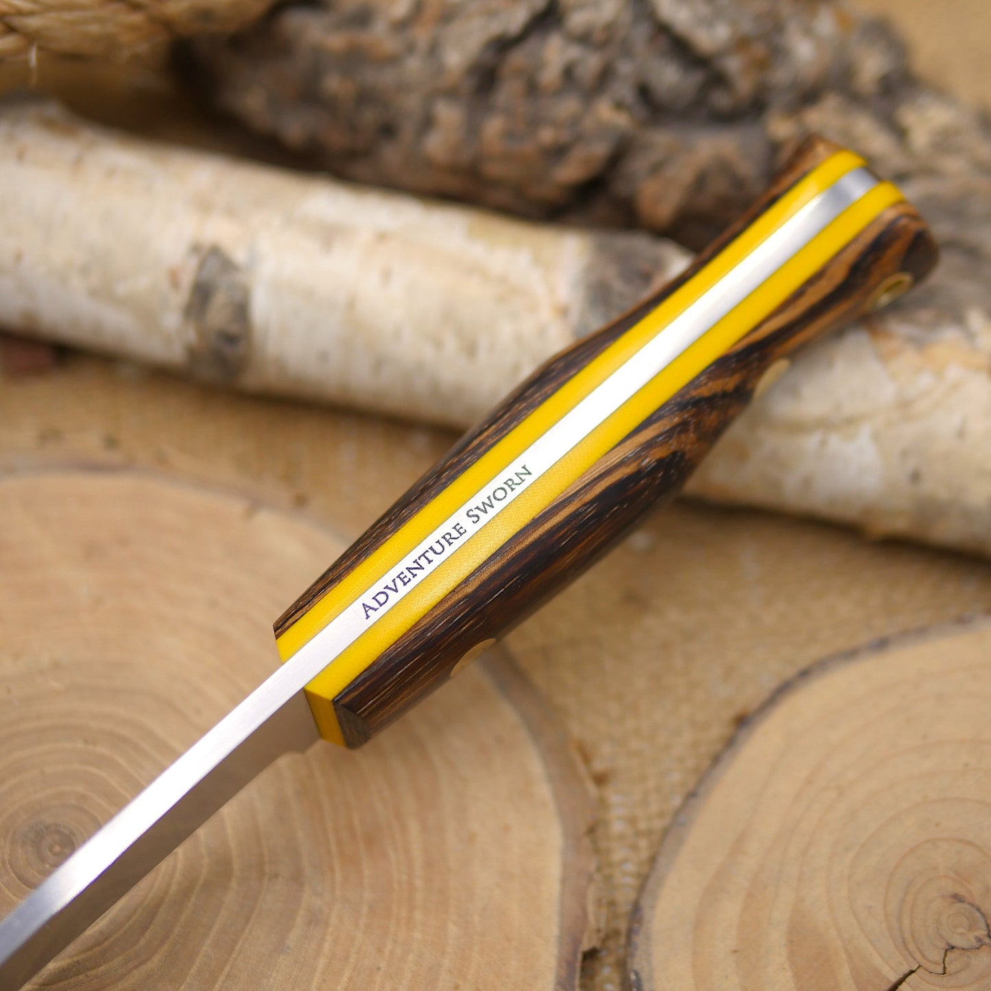 Classic: Zebrawood and Yellow G10