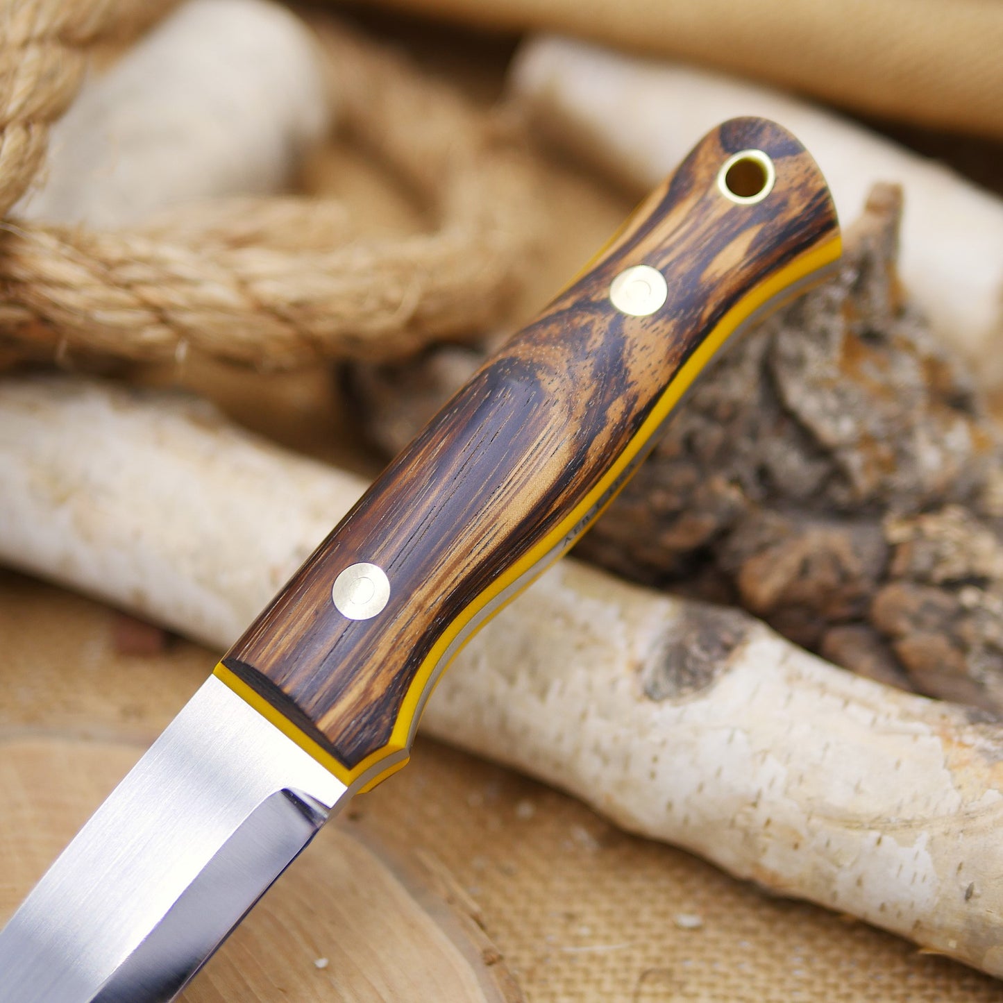 Classic: Zebrawood and Yellow G10