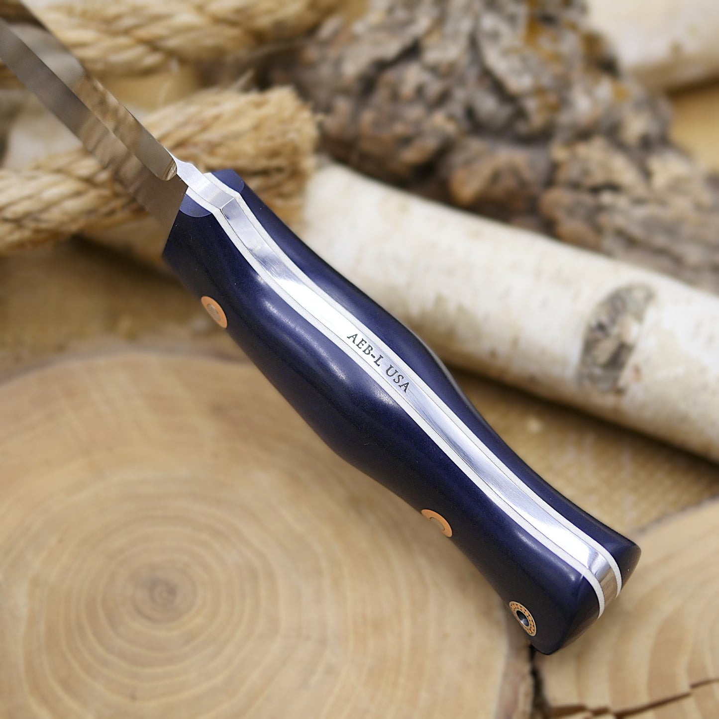 [In Stock] Explorer: Blue Canyon Richlite, Ivory G10 & Copper