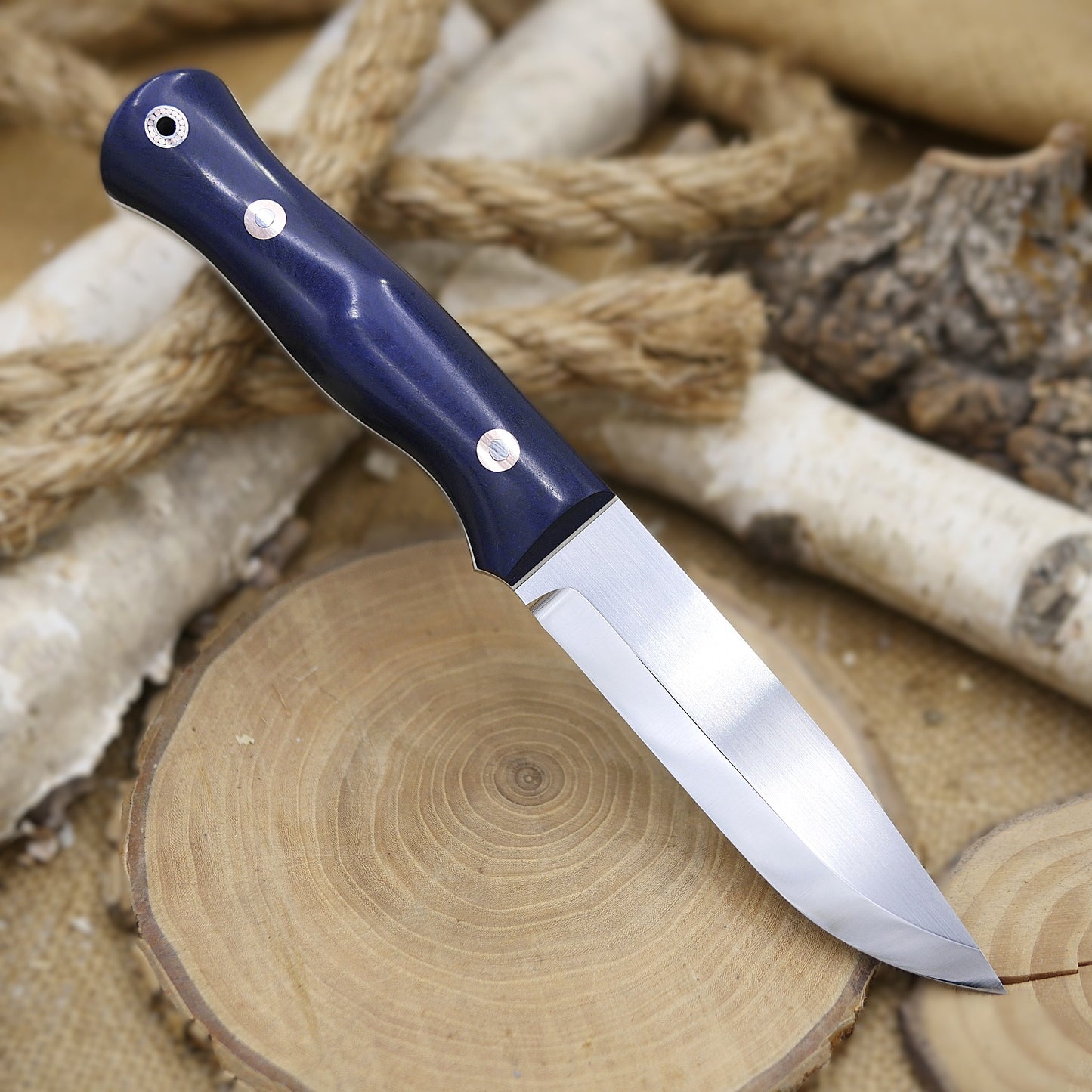 [In Stock] Explorer: Blue Canyon Richlite, Ivory G10 & Copper