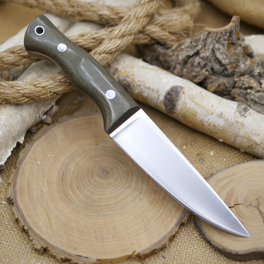 Tradesman: Green Canvas Micarta & Red Liners