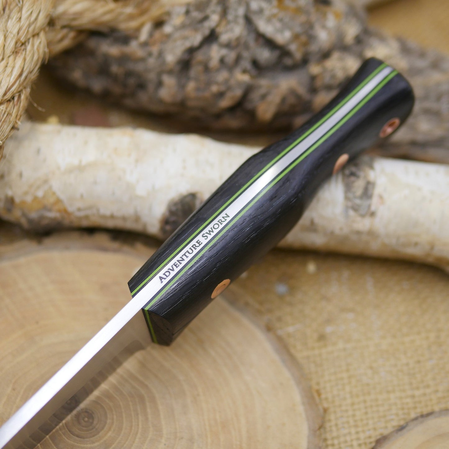 Tradesman: Ancient Bog Oak, Double Liners, Tapered Tang