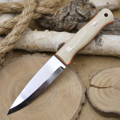 Classic: Jute Micarta, Earth Brown & Orange G10 Liners