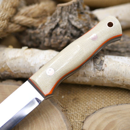 Classic: Jute Micarta, Earth Brown & Orange G10 Liners