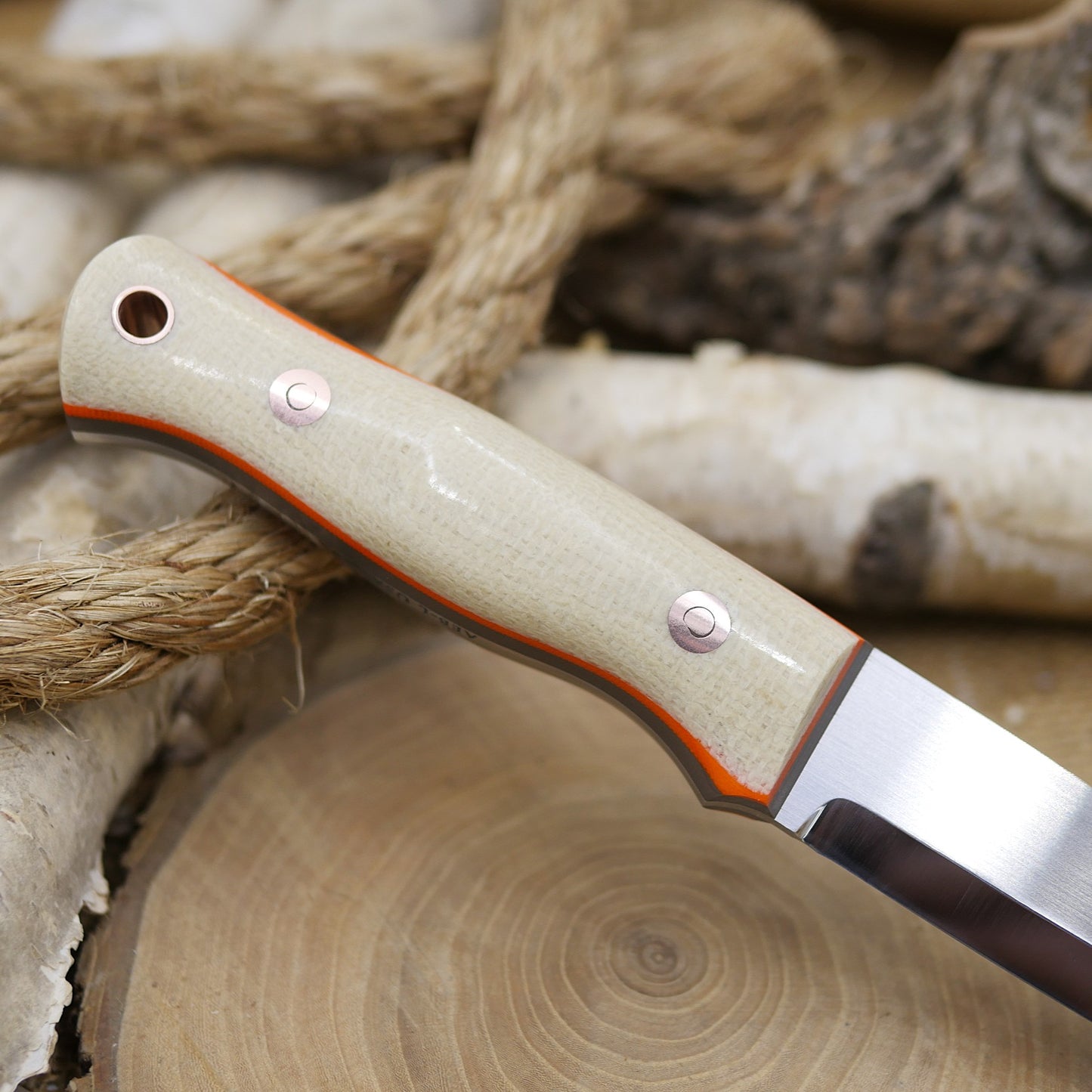 Classic: Jute Micarta, Earth Brown & Orange G10 Liners
