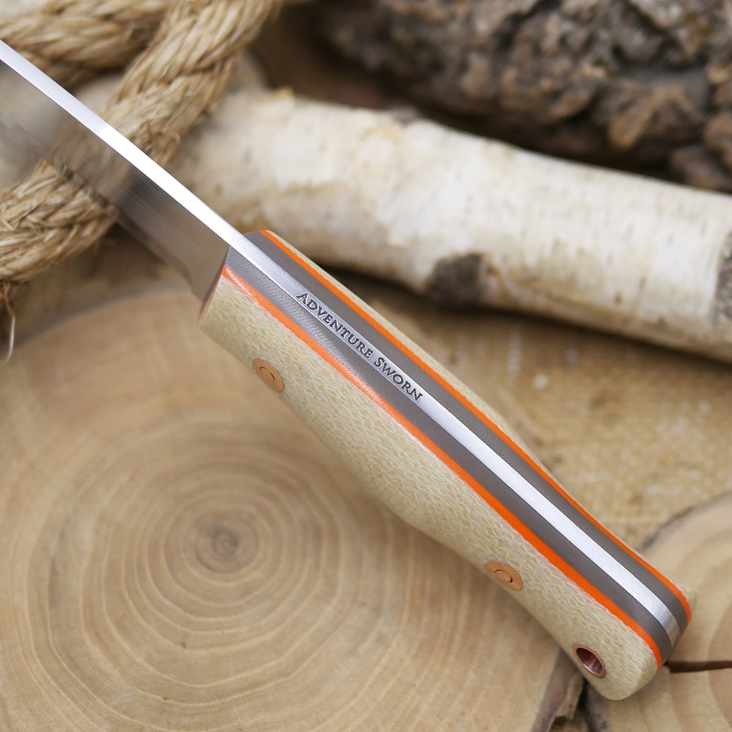 Classic: Jute Micarta, Earth Brown & Orange G10 Liners
