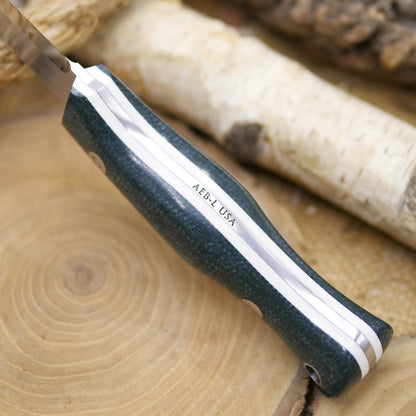 Explorer: Juniper Green Jute Micarta & White G10 liners