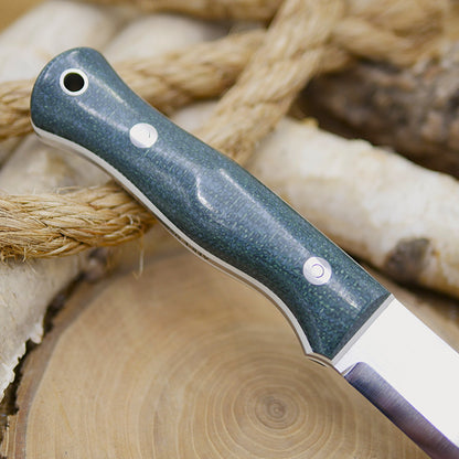 Explorer: Juniper Green Jute Micarta & White G10 liners