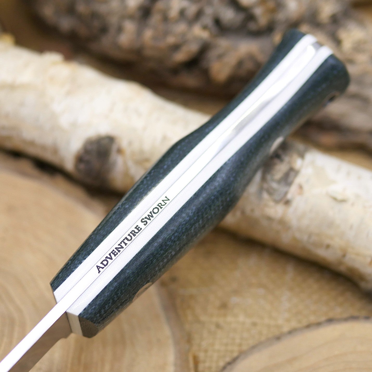 Explorer: Juniper Green Jute Micarta & White G10 liners
