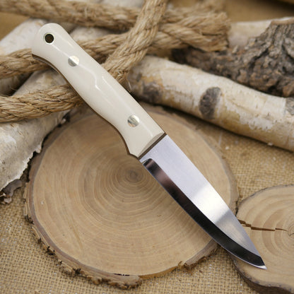 Classic: O1, Ivory Paper & Brown Canvas Micarta