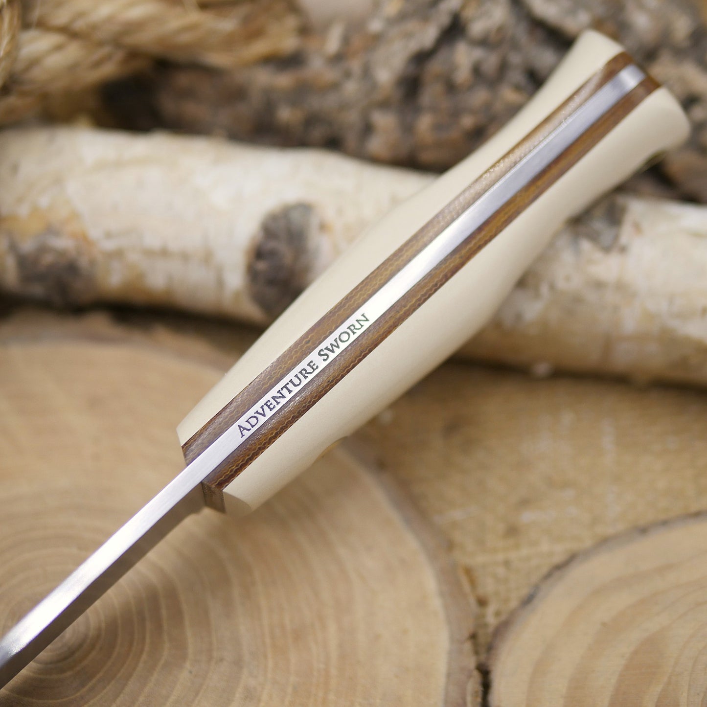 Classic: O1, Ivory Paper & Brown Canvas Micarta