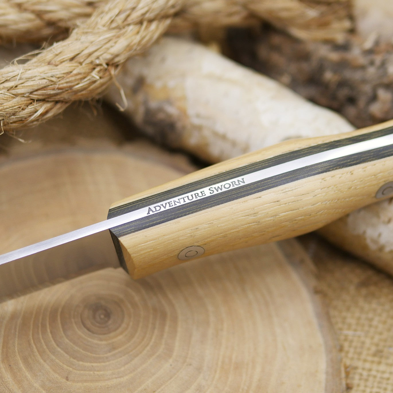 Explorer: Stabilized American Hickory & Green Canvas Micarta