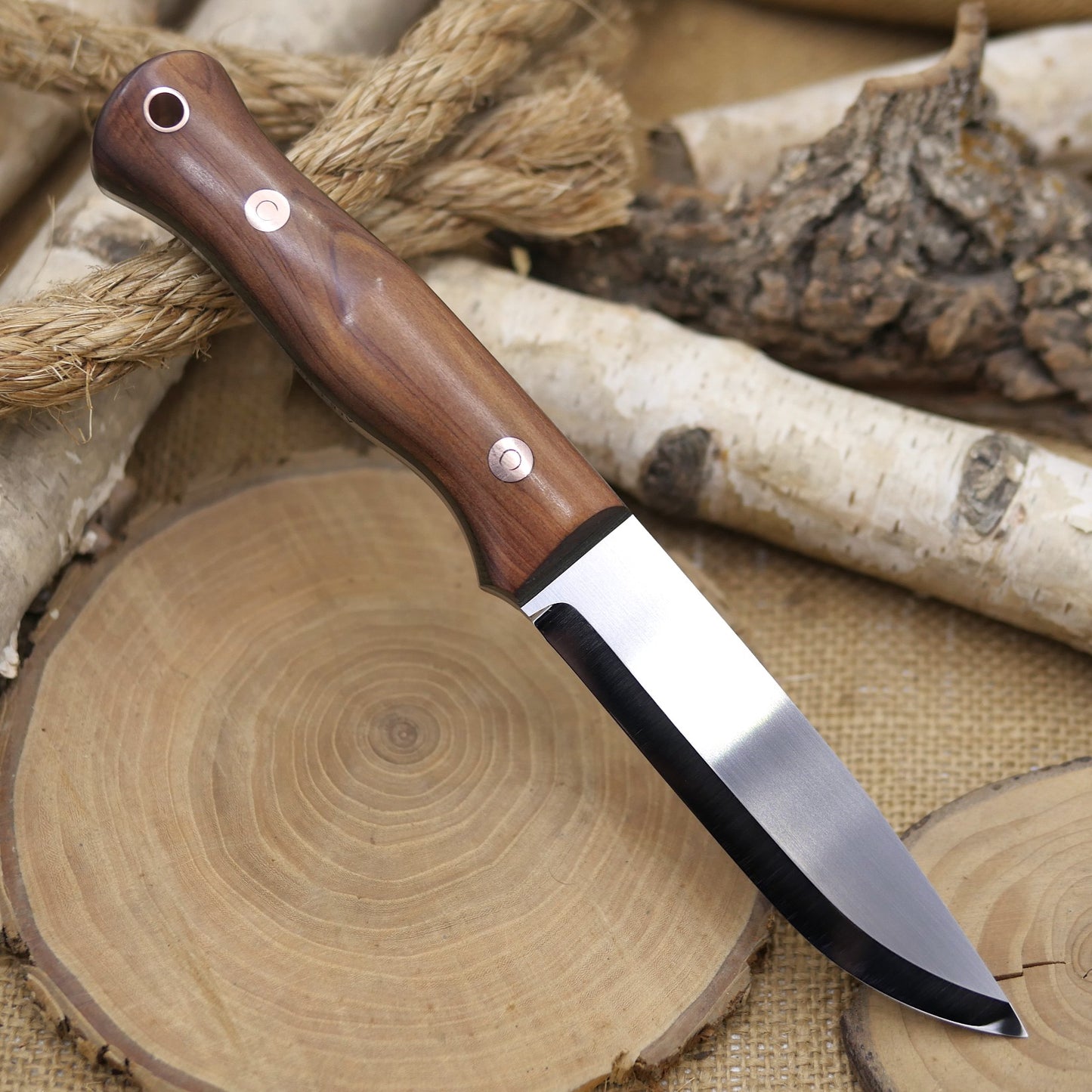 Explorer: Stabilized Cedar, Green Canvas Micarta