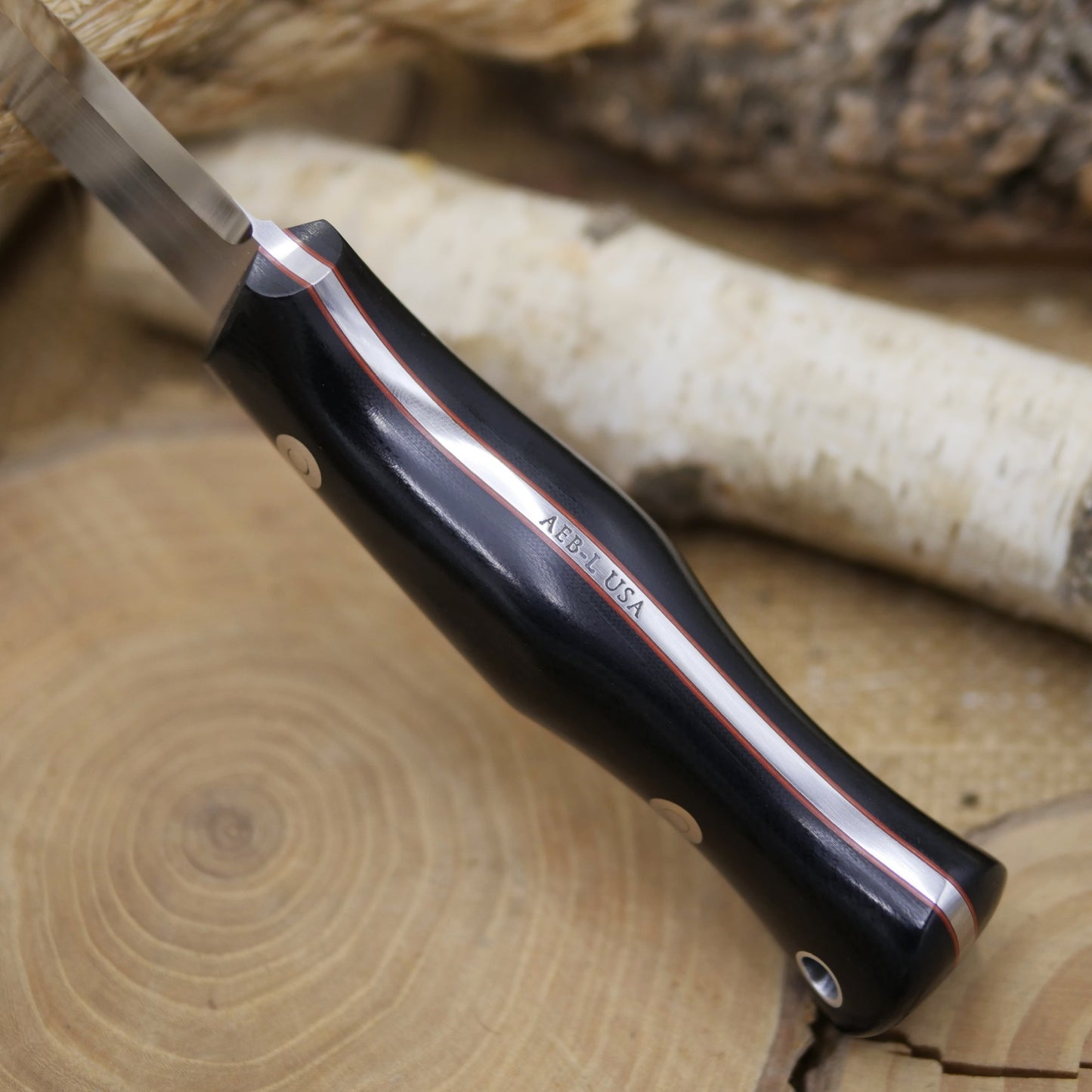 Explorer: Black Canvas Micarta & Cinnamon Liners