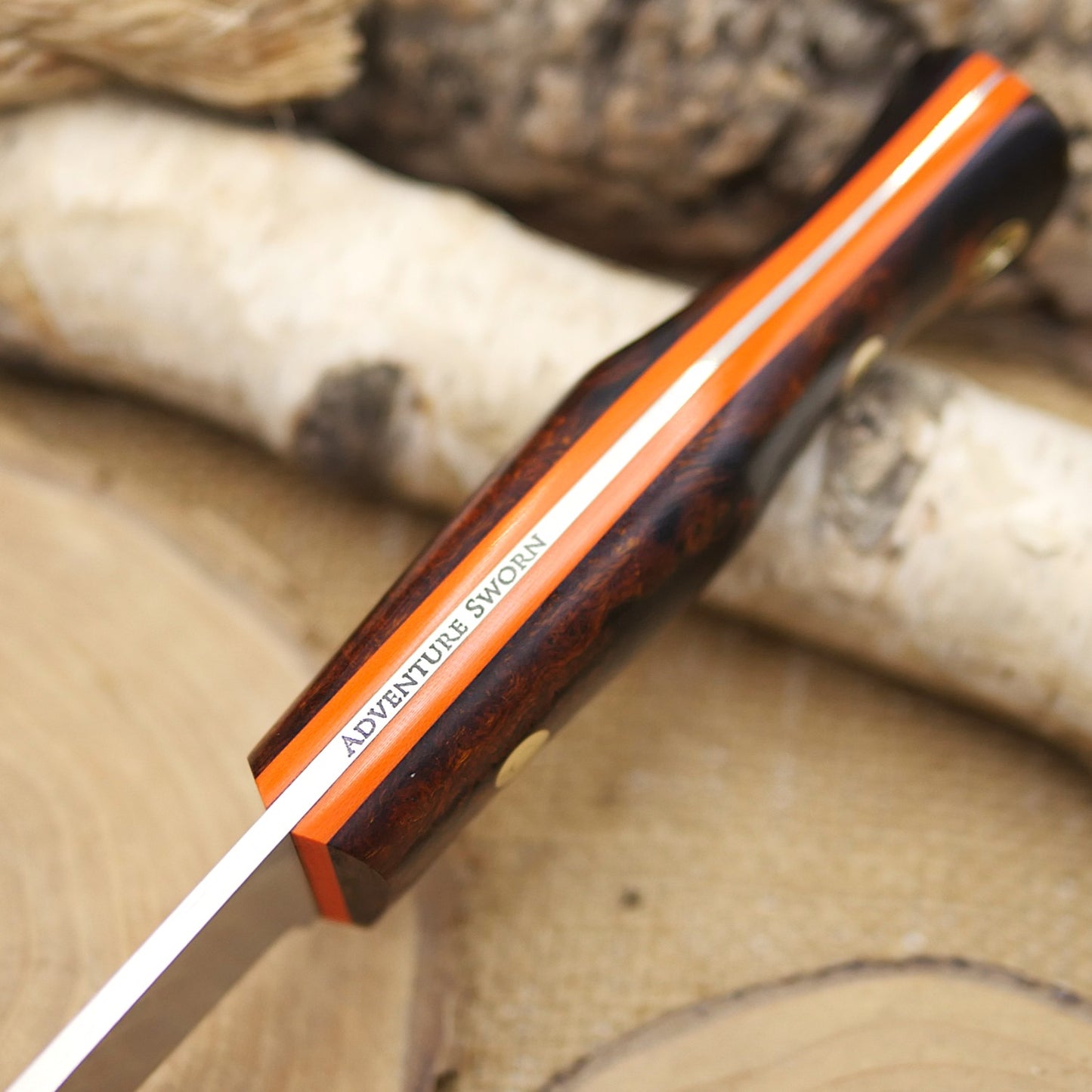 Tradesman: Tapered Tang, Ironwood Burl & Orange G10