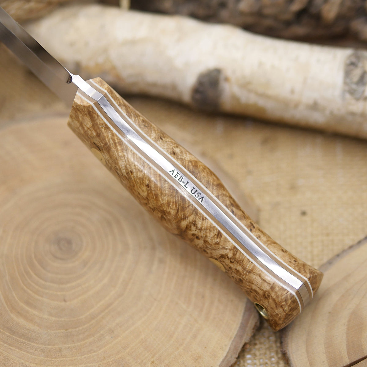 Classic: Black Ash Burl, Tan & White Liners