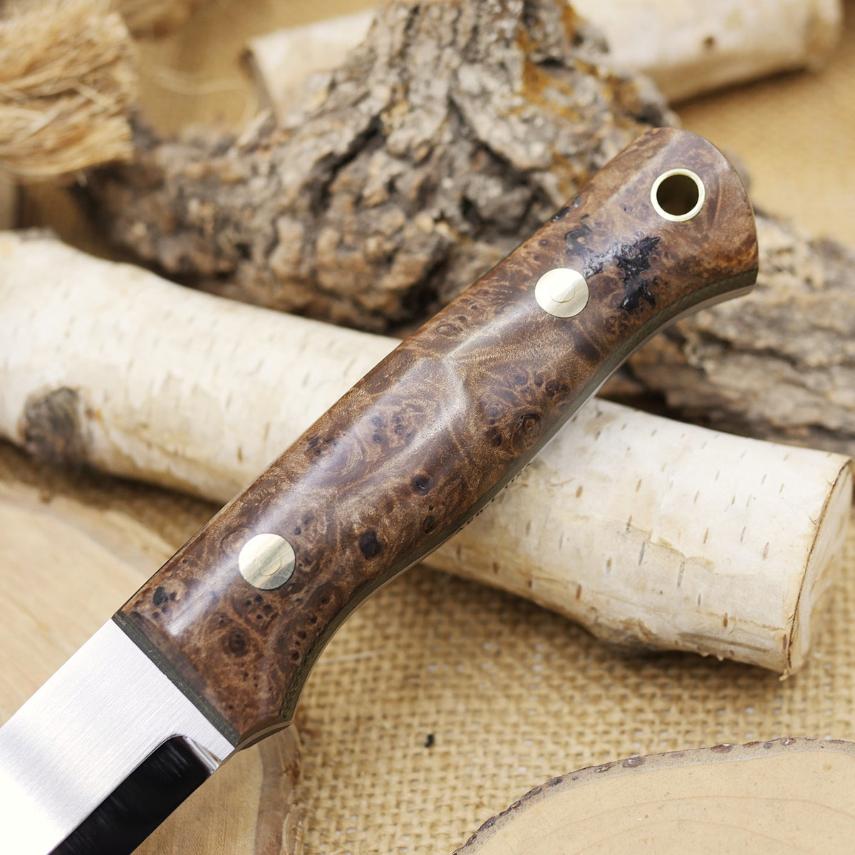 Classic: Maple Burl, Green Canvas Liners