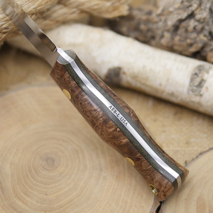 Classic: Maple Burl, Green Canvas Liners