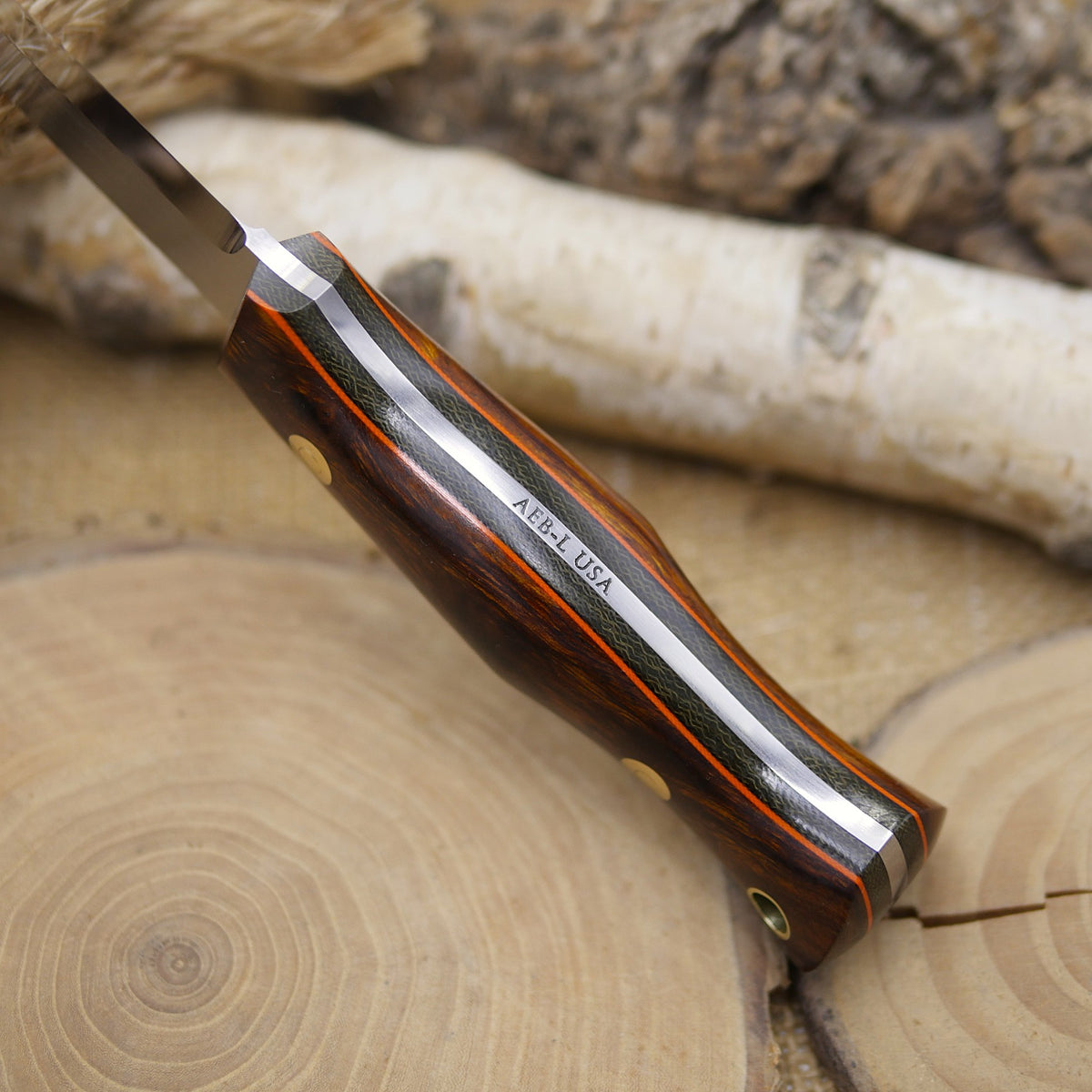Classic: Ironwood, Green Canvas & Orange G10 liners