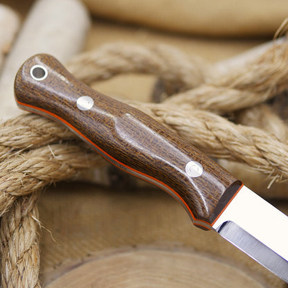 Mountaineer: Dark Brown Burlap & Orange G10