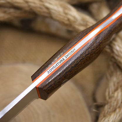 Mountaineer: Dark Brown Burlap & Orange G10