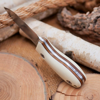 Nomad: Ivory G10 & Brown Canvas Liners