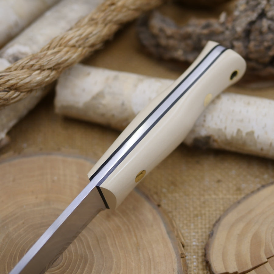 Classic: Ivory Paper Micarta, Black Liners