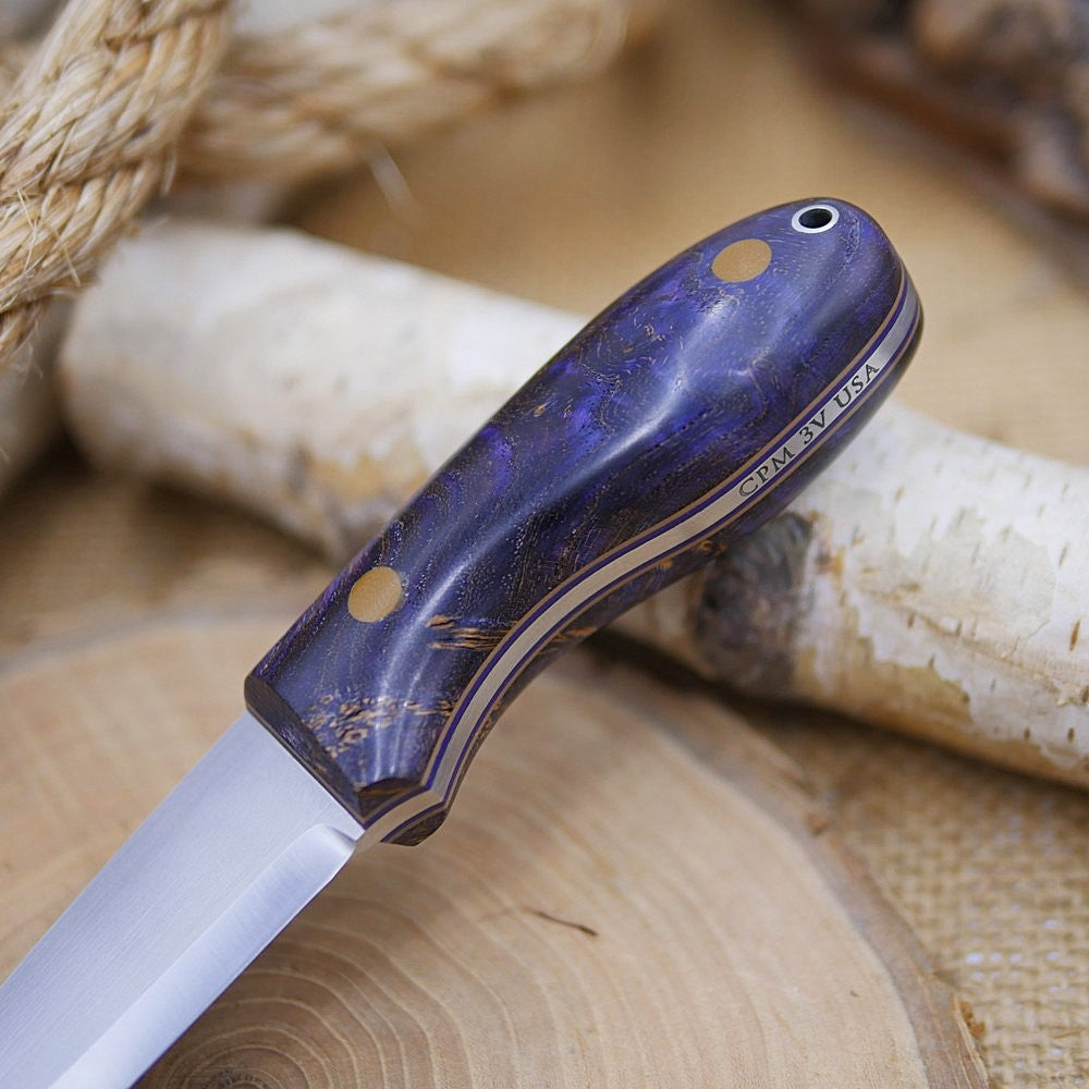 Walker: 3V, Purple Black Ash Burl & Coyote G10