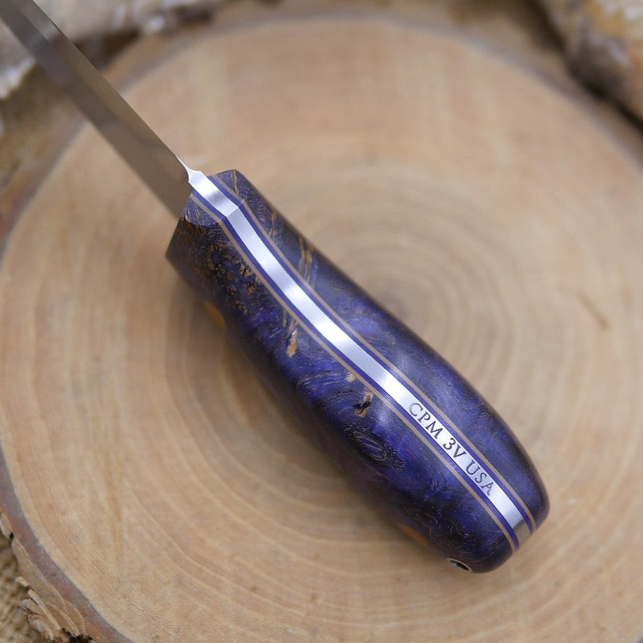 Walker: 3V, Purple Black Ash Burl & Coyote G10