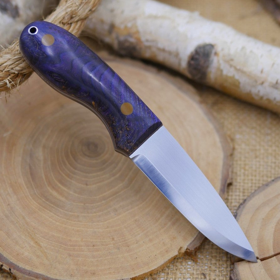 Walker: 3V, Purple Black Ash Burl & Coyote G10