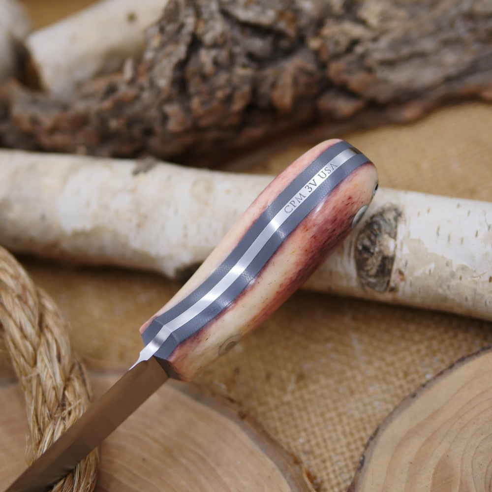[In-Stock] Walker: 3V, Stabilized Camel Bone & Grey G10 Liners
