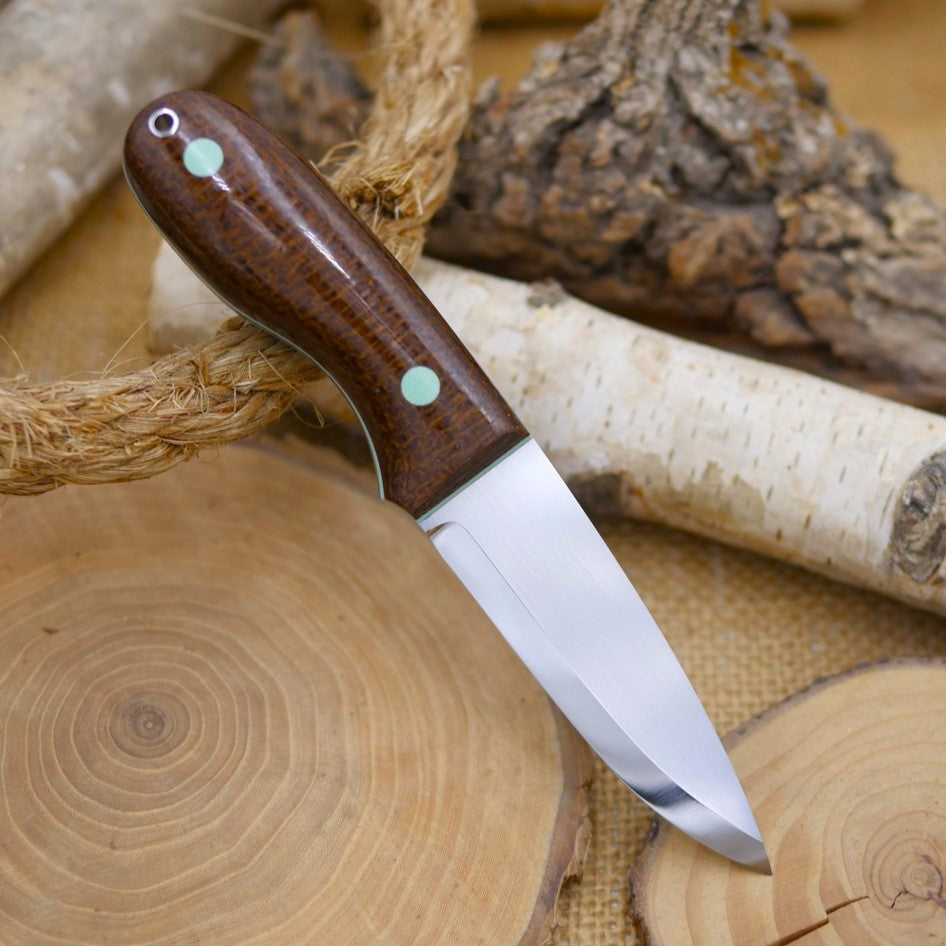Walker: Brown Burlap Micarta & Teal G10