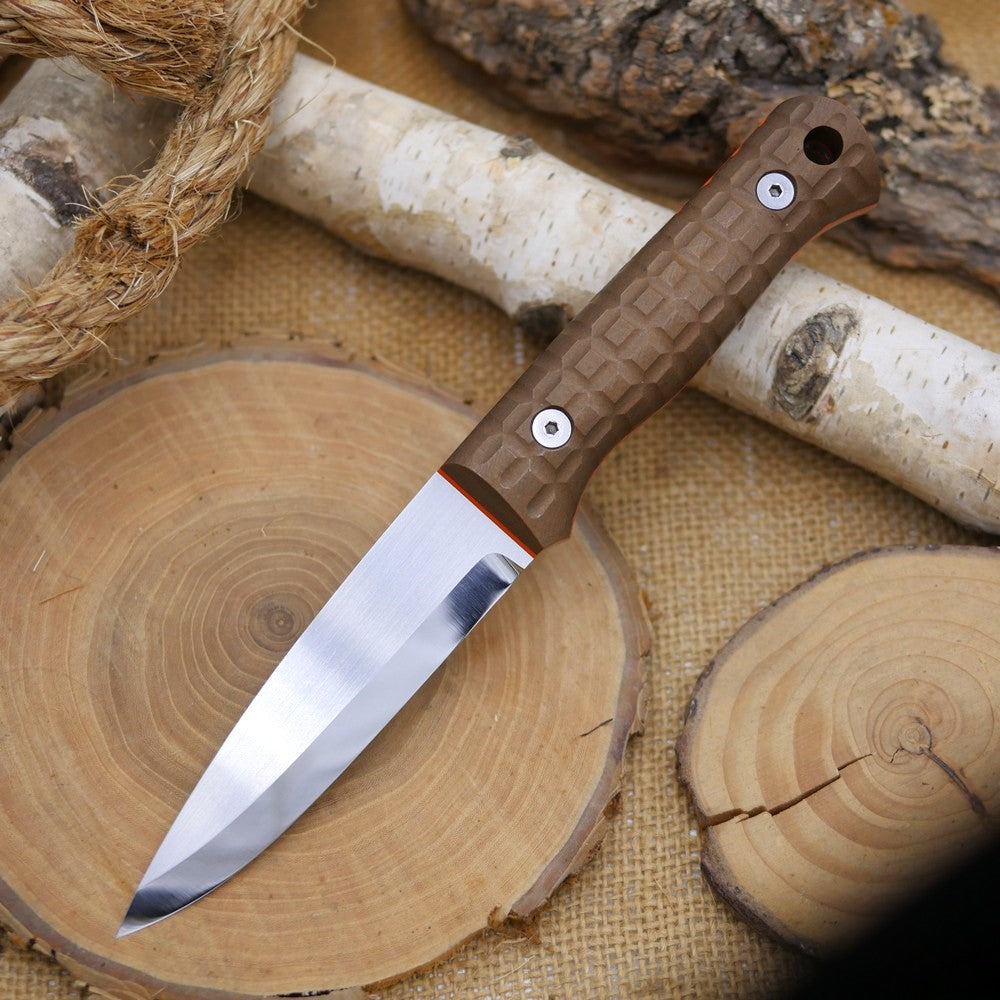 Classic: Frag Pattern, Brown Richlite & Orange G10